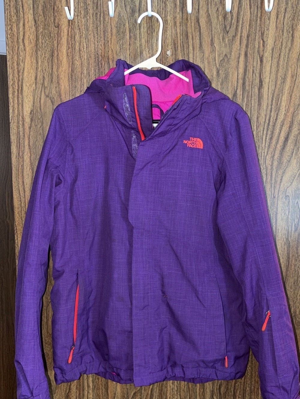 The North Face Purple Shell Jacket with Pink Accents